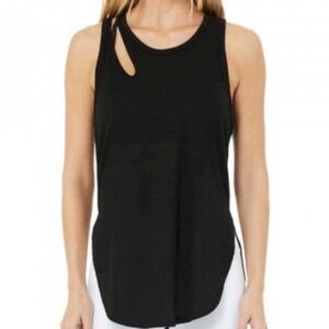 ALO Yoga Black Cutout Activewear Tank Top